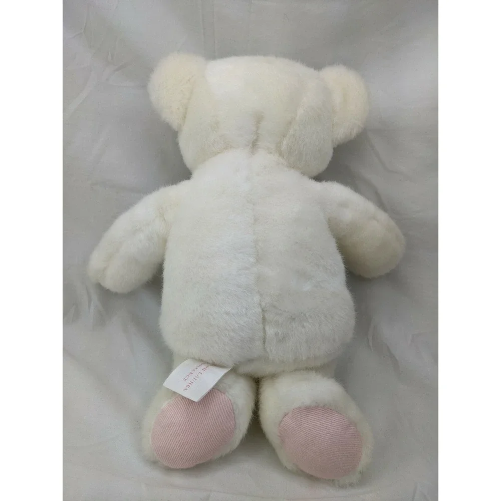 Ralph Lauren Romance Bear Plush White 14 Inch Elephant Rattle Lot Stuffed Animal